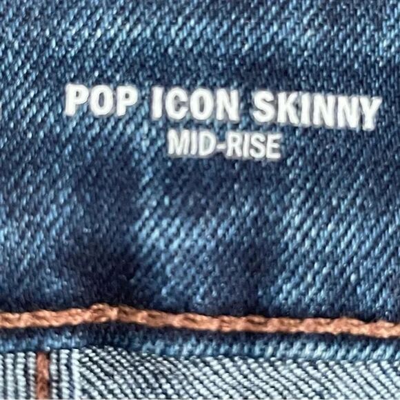 Old Navy Pop Icon Skinny Mid-Rise Dark Blue Womens Jeans SZ 8 Short - Picture 5 of 12